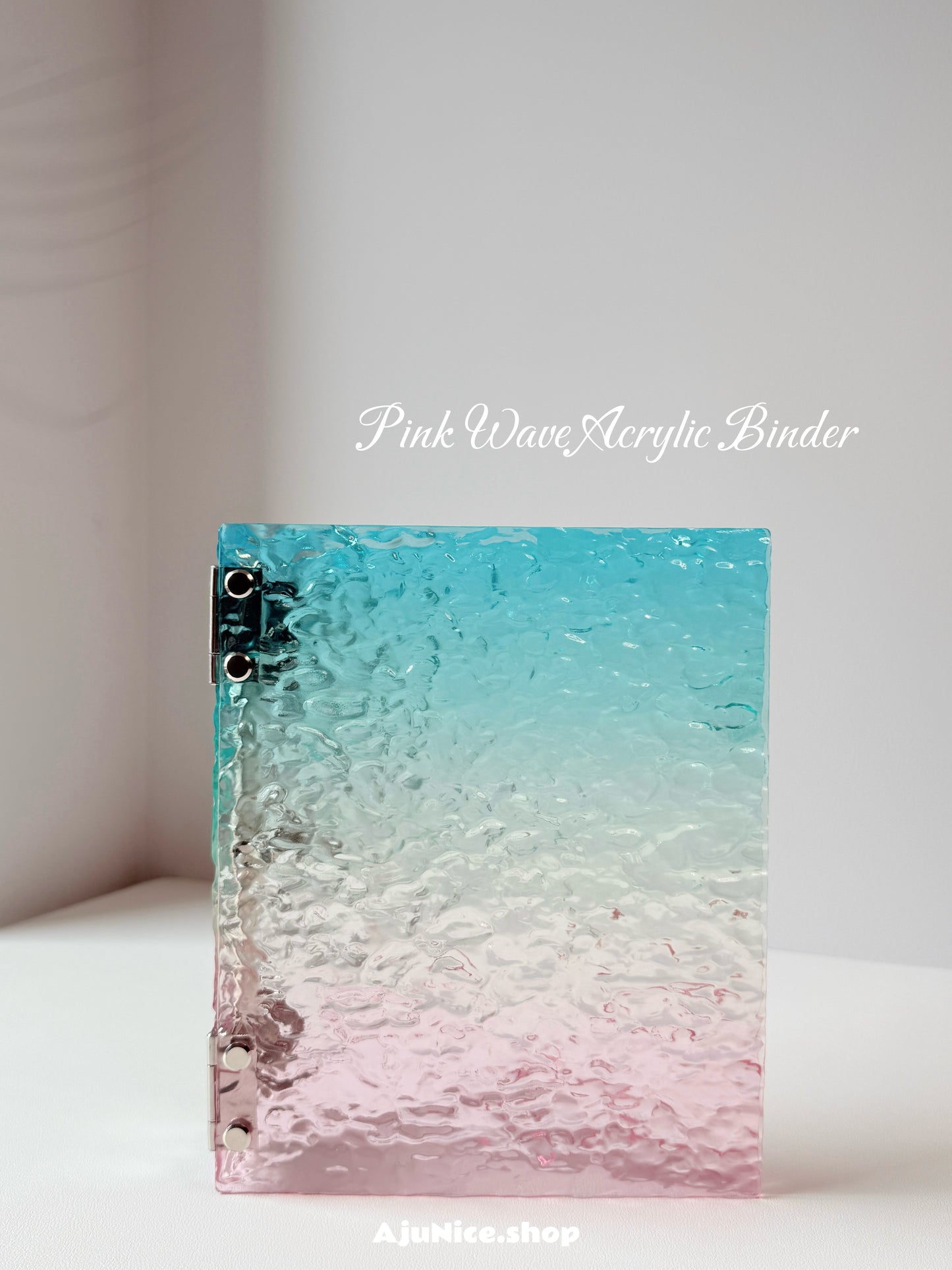 Pink Wave Acrylic A5 Binder