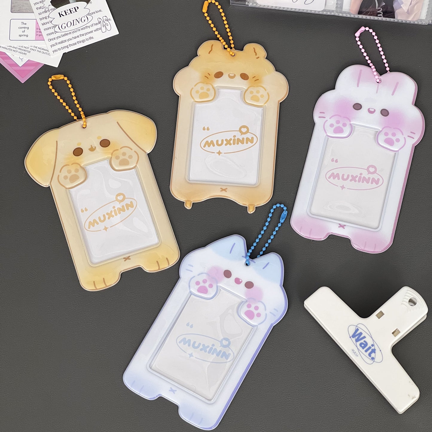 PVC Kpop Photocard Holder - Bunny/Dog/Cat/Hamster/Tiger/Fox