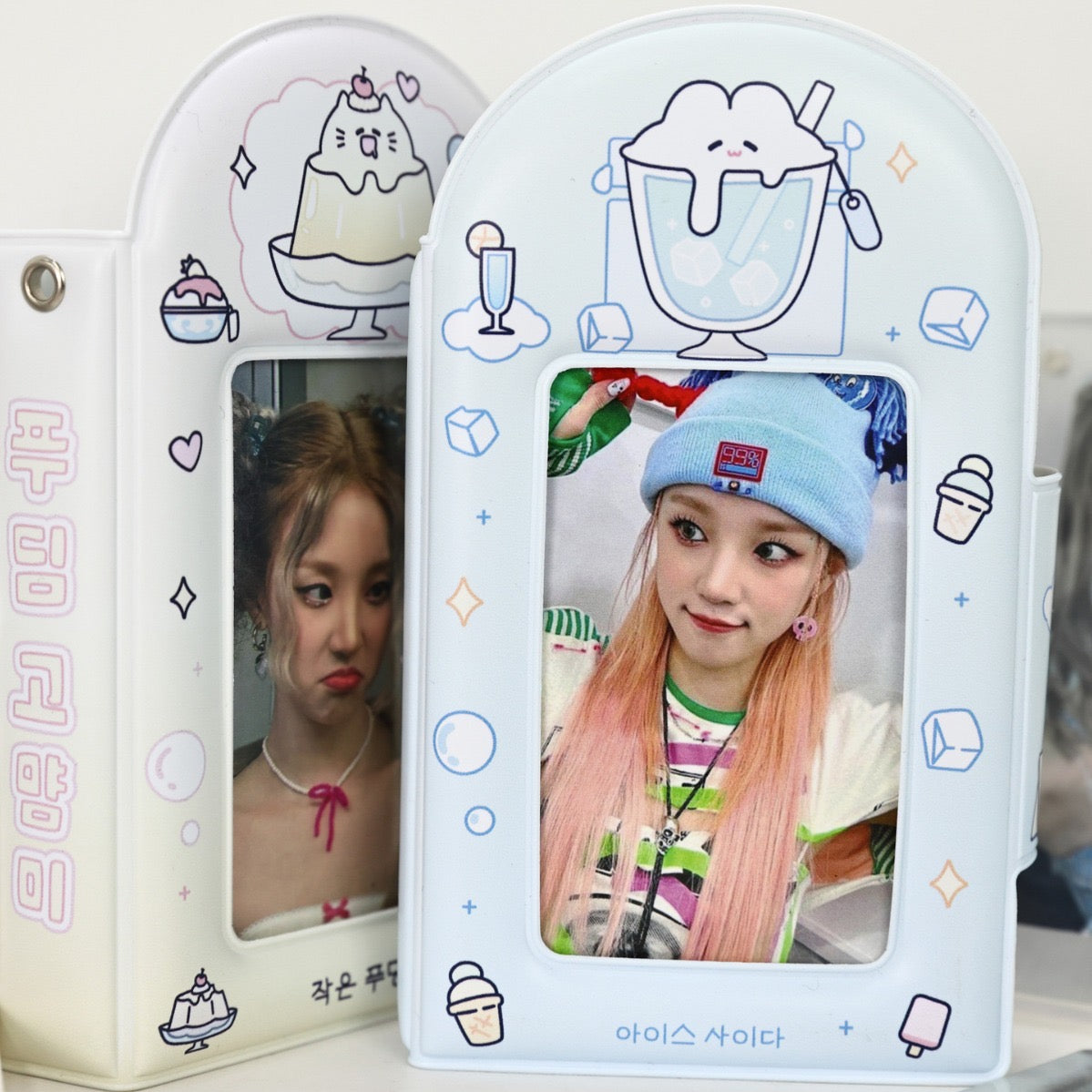 PVC Kpop Photocard Small Binder - Ice cream with Blue/Yellow color