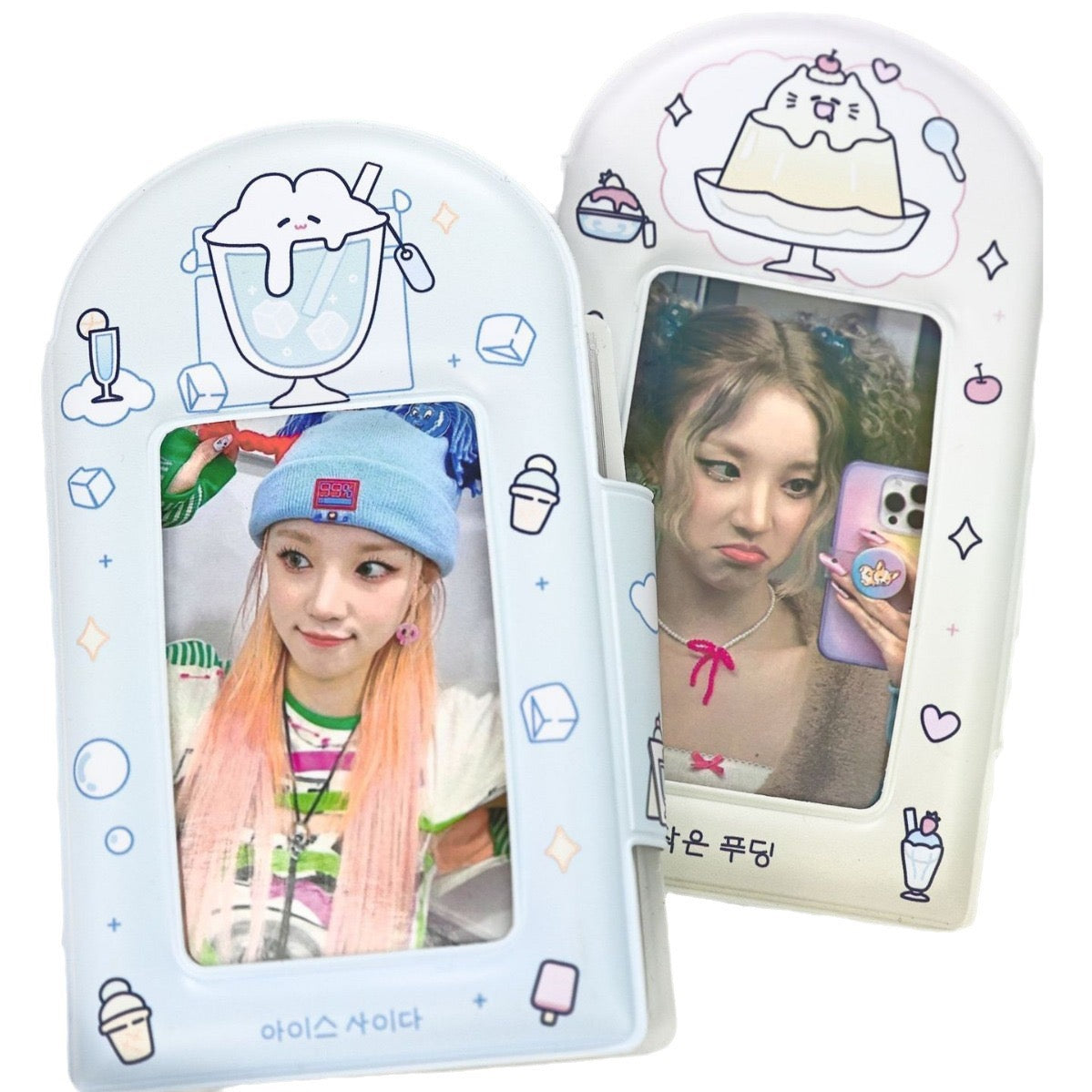 PVC Kpop Photocard Small Binder - Ice cream with Blue/Yellow color