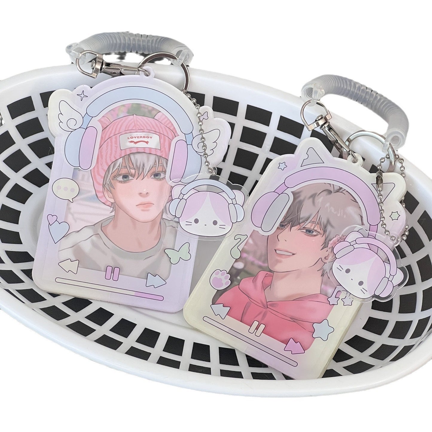 PVC Kpop Photocard Holder Key Chain - Headphone