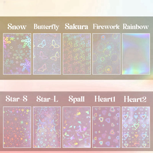 Holographic photocard sleeves