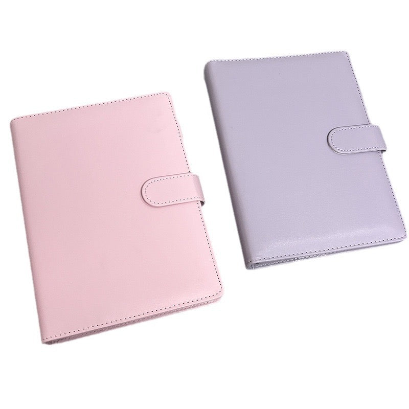 Leather Kpop Photocard A5 Binder - Pink/Purple/White