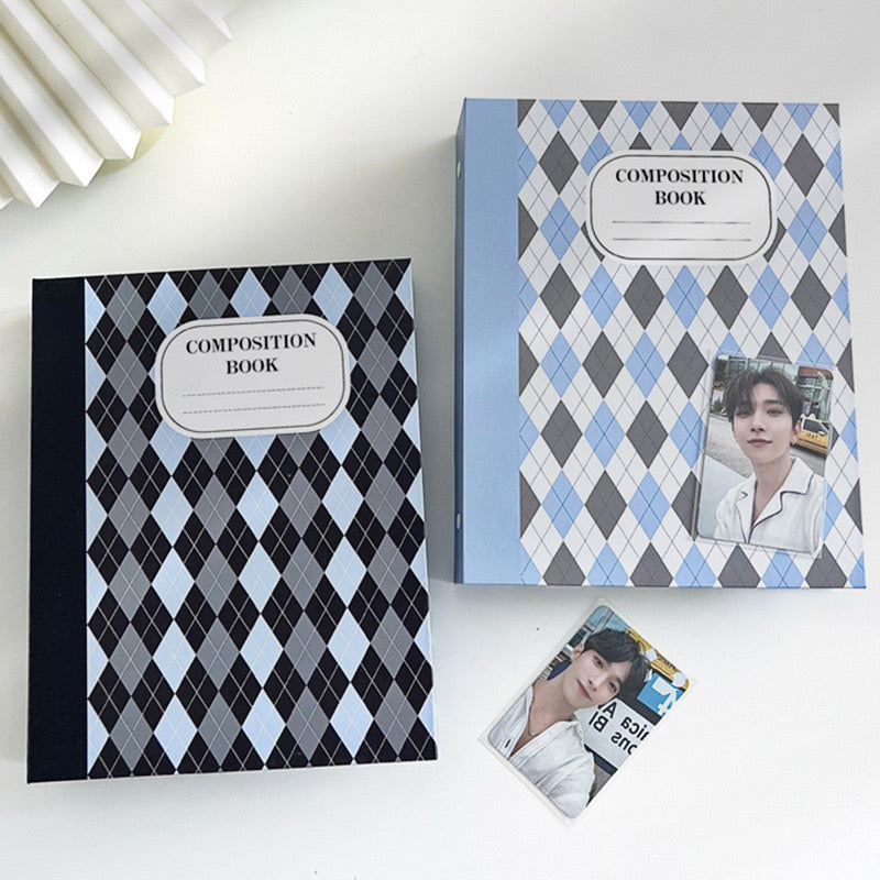 Kpop Photocard A5 Binder - Plaid Pattern