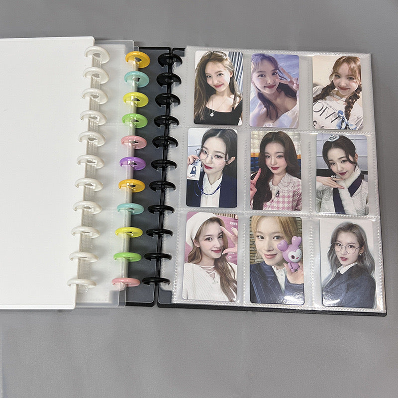 Kpop Photocard A4 Binder - Transparent/Black/White