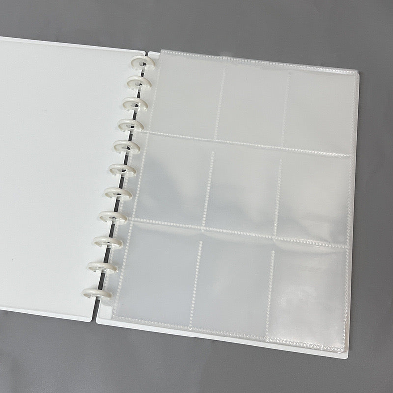 Kpop Photocard A4 Binder - Transparent/Black/White