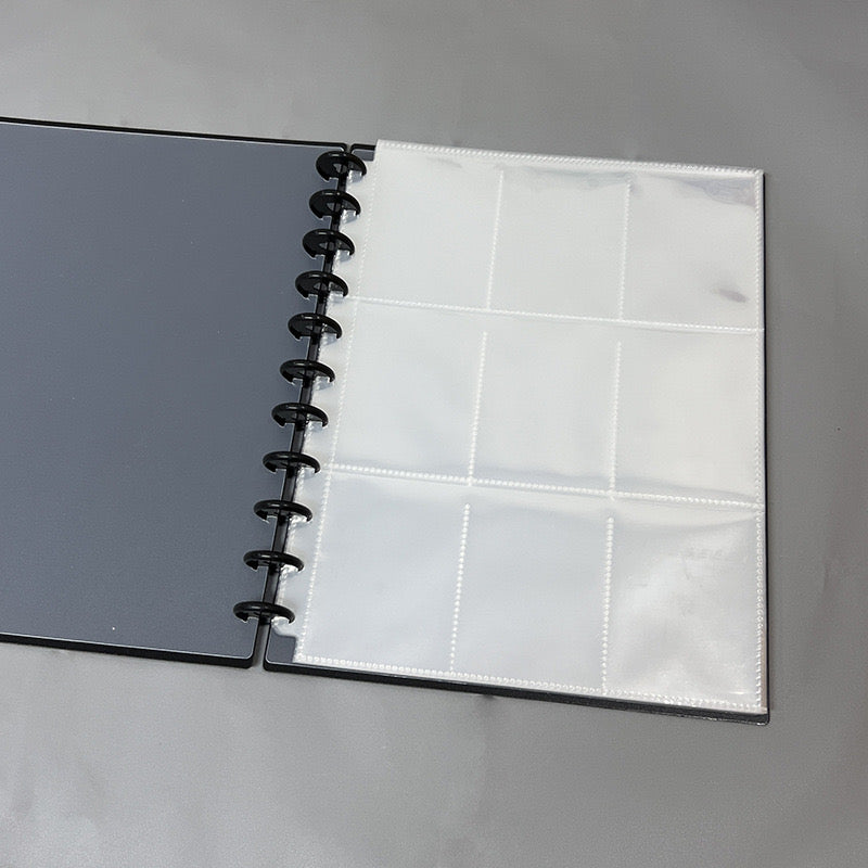 Kpop Photocard A4 Binder - Transparent/Black/White