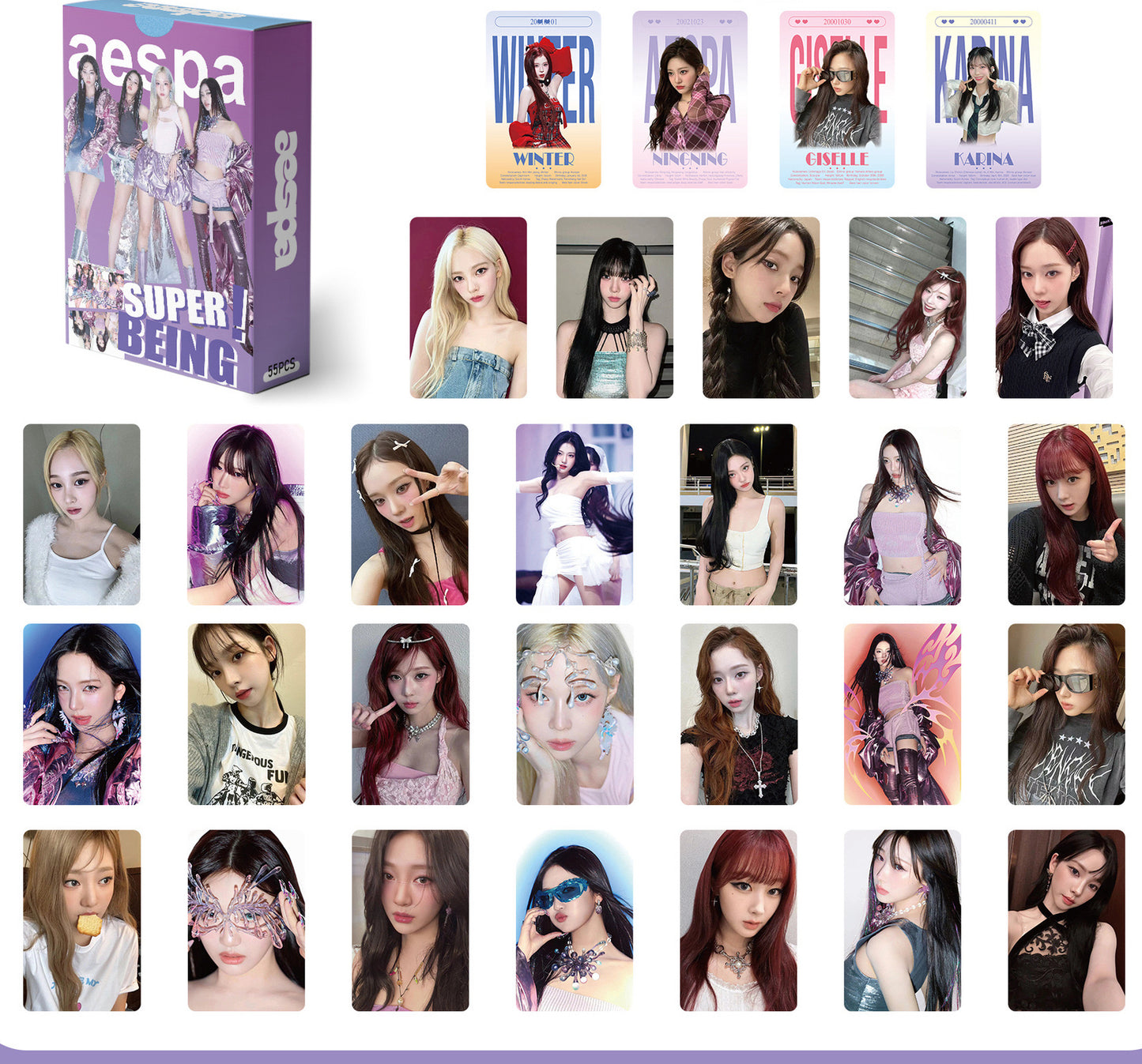 Kpop Photocards 55 pieces- Aespa