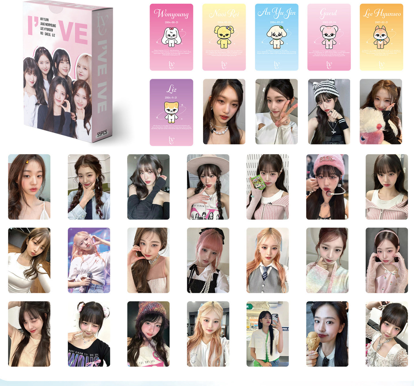 Kpop Photocards 55 pieces- IVE