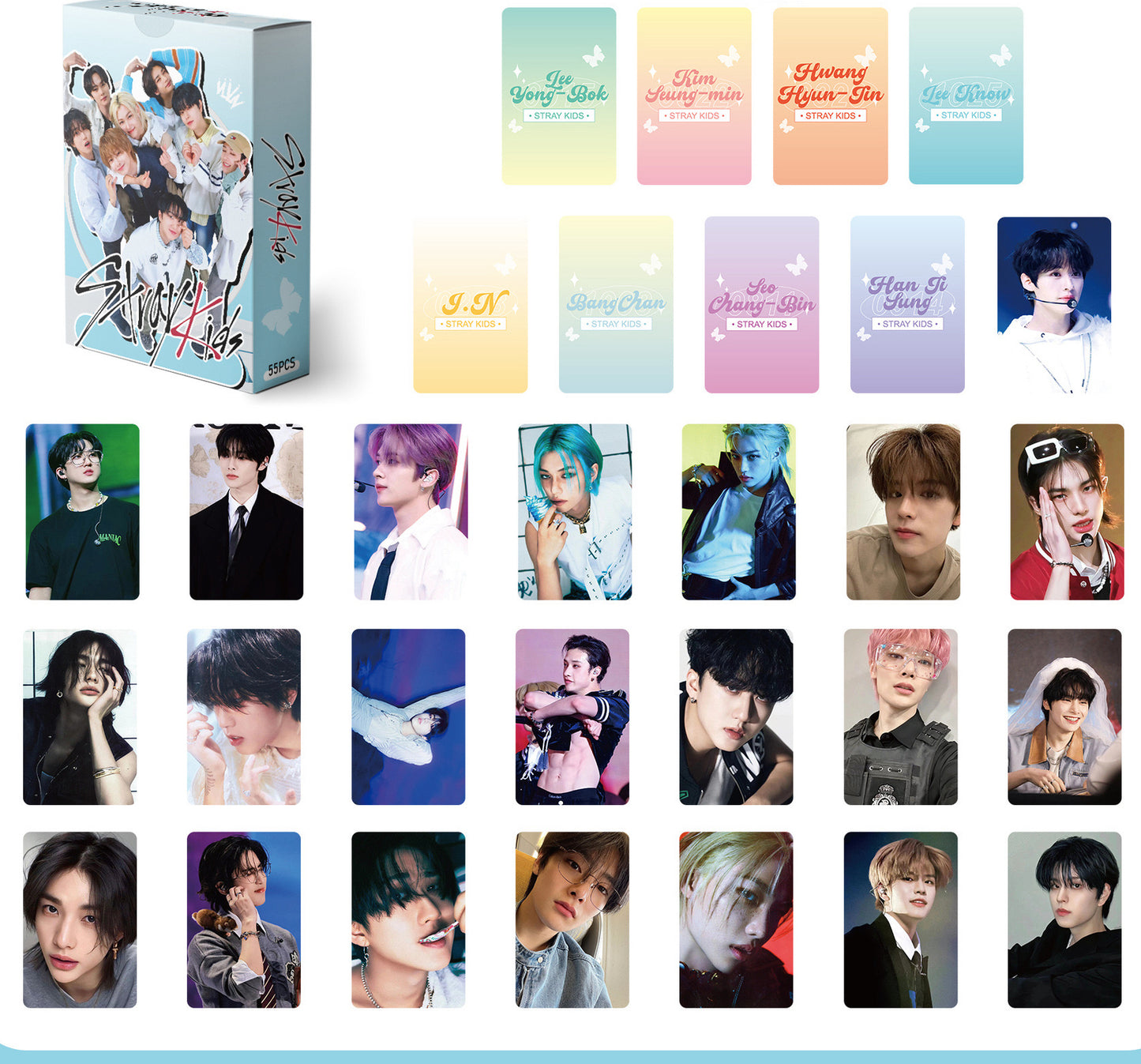 Kpop Photocards 55 pieces- STRAYKIDS