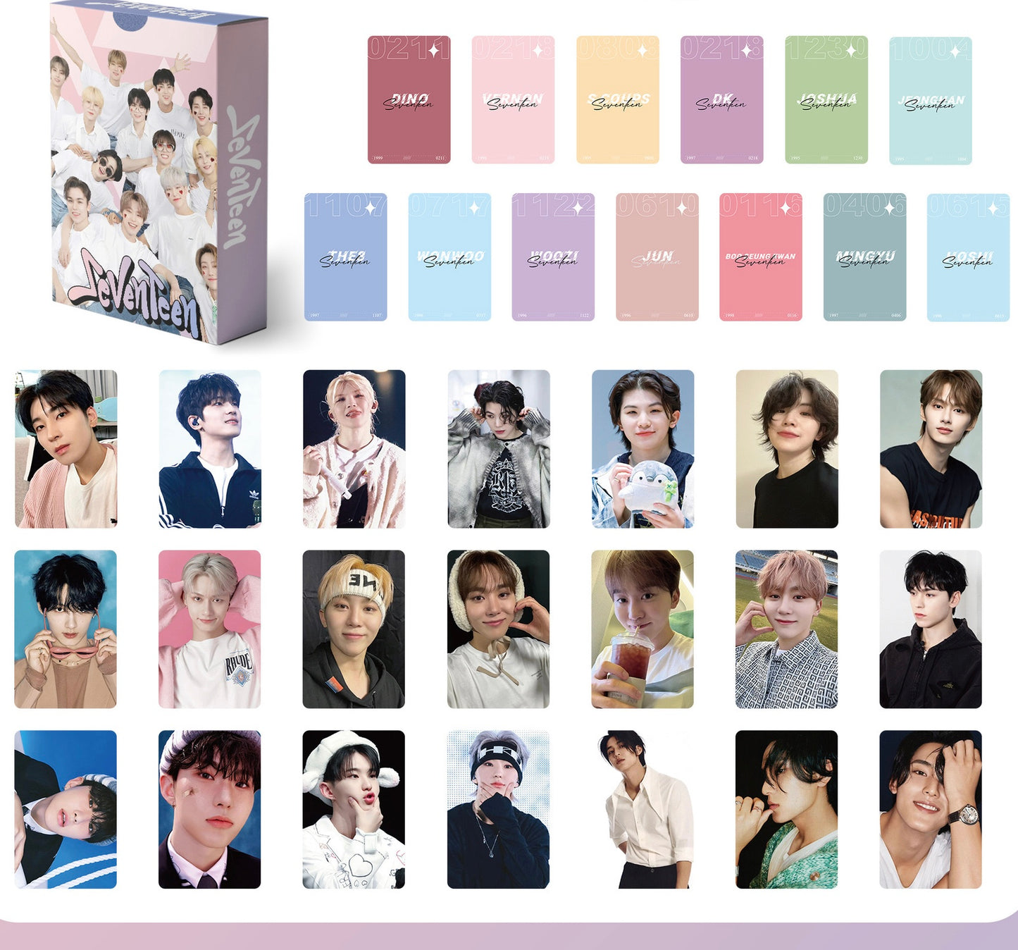 Kpop Photocards 55 pieces- SEVENTEEN