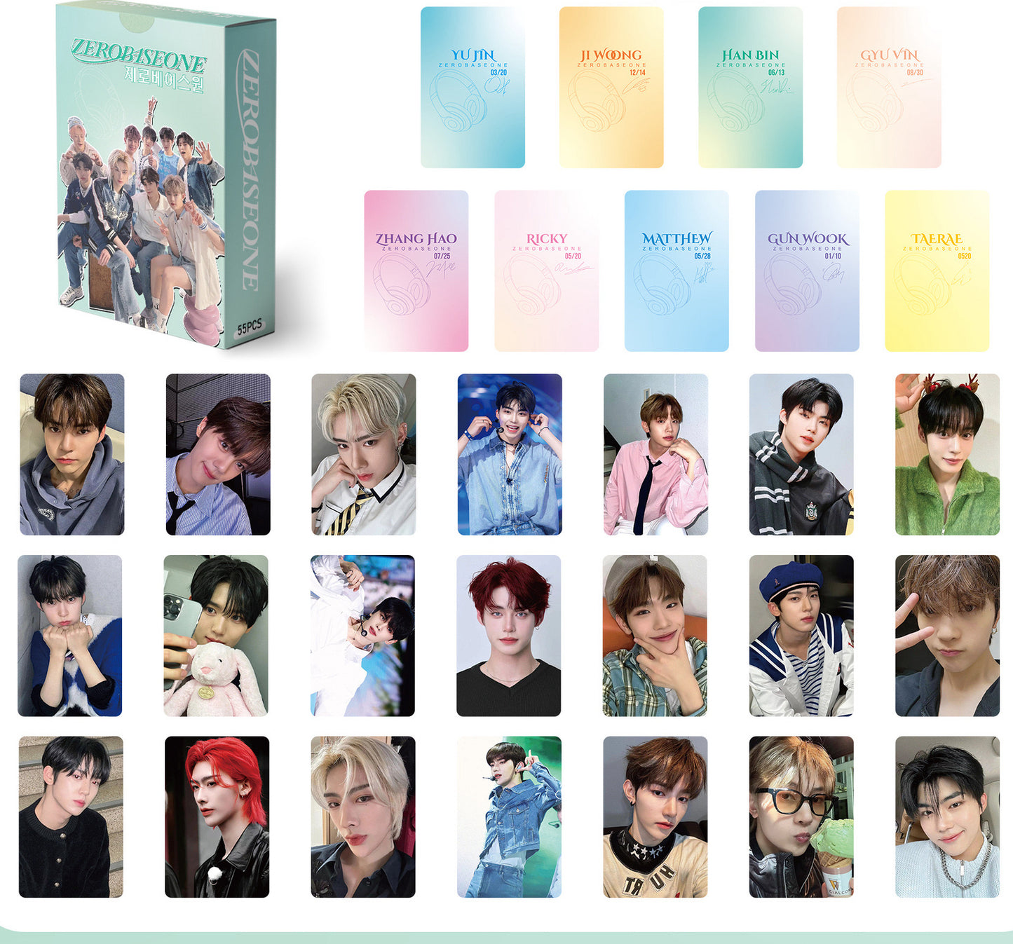 Kpop Photocards 55 pieces- ZEROBASE1